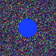 Poster - Color halftone mosaic with dots. Abstract background for any cards or brochures.