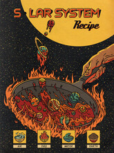 The Solar System Cooking Recipe Illustration