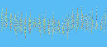 Grunge Sound Wave Pattern On Baby Blue