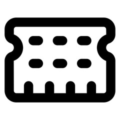 
Random access memory, solid vector icon, 

