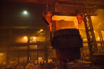 Wall Mural - steel production in electric furnaces