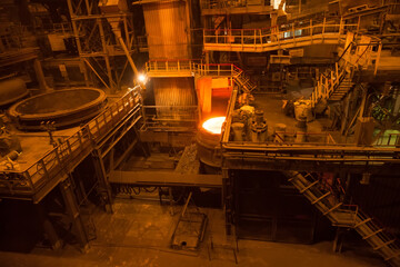 Wall Mural - steel production in electric furnaces