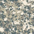 Khaki camouflage fabric. Seamless vector pattern.