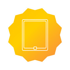 Poster - tablet phone icon. tablet phone illustration. Flat vector icon. can use for, icon design element, ui, web, mobile app.