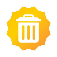 Poster - trash icon. trash illustration. Flat vector icon. can use for, icon design element, ui, web, mobile app.