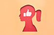 © 365mm/Stocksy - Cutout woman with like symbol
