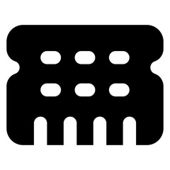 
Random access memory, solid vector icon, 

