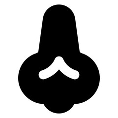 Sticker - 
Trendy icon of glyph style nose 

