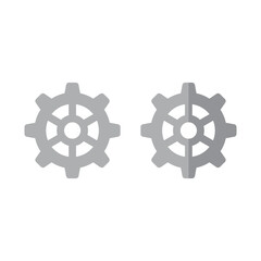 Poster - Gear vector flat icon. Cog illustration