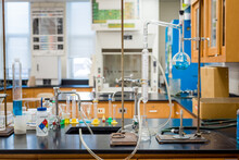 Chemistry Glassware In A School Lab