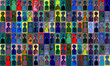 © Barry Bödeker/Stocksy - Large Colorful People Pattern With Grunge Texture