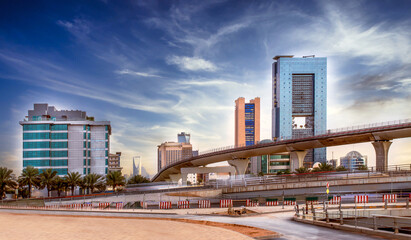 Sticker - City Center - Large buildings equipped with the latest technology, in the capital, Riyadh, Kingdom of Saudi Arabia
