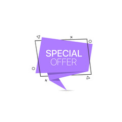 Wall Mural - Special offer trendy paper label