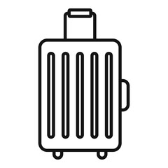 Poster - travel baggage icon, outline style