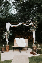 Wooden Wedding Arch With Flowers