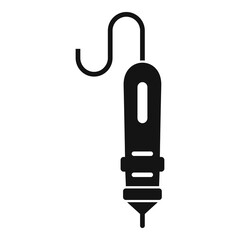 Poster - 3d modeling pen icon, simple style