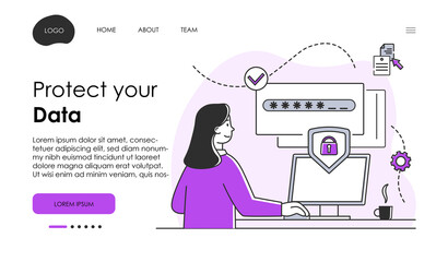 Poster - data protection for coding, application, expose.