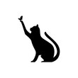 animal cat vector silhouette graphic template