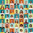 © Prostock-studio - Set Of Multiethnic People Faces On Colorful Backgrounds, Portraits Collage