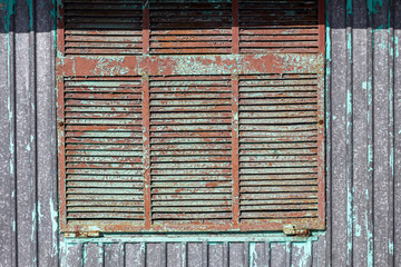 Poster - old metal grates with old green paint