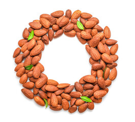 Poster - Almond nuts in shape of circle