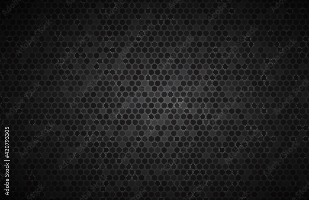 Dark widesreen background with wheels with different transparencies. Modern black geometric design. Simple vector illustration - obrazy, fototapety, plakaty 