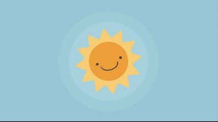 Poster - Colorful animated switch day and night mode. Shape animation.