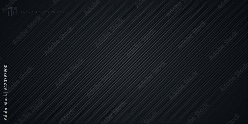 Abstract striped lines diagonal pattern on black background and texture ...