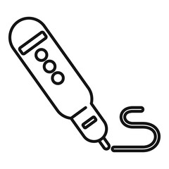 Poster - 3d pen engineer icon, outline style