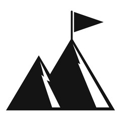 Poster - Crisis target icon, simple style