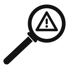 Poster - crisis warning icon, simple style