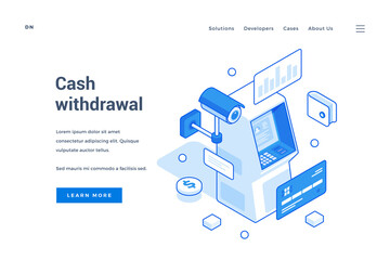 Poster - Web banner for modern cash withdrawal system