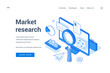 © Дмитрий Муску - Vector banner of website helping with market research