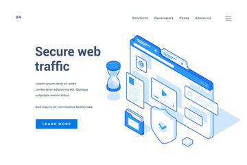 Poster - Banner of resource about secure web traffic