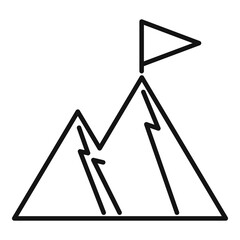 Poster - Crisis target icon, outline style