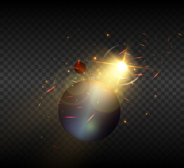 Poster - Futuristic light effect, vector illustration.	
