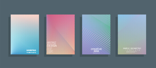 Fototapete - Artistic covers design. Creative colors backgrounds. Trendy futuristic design