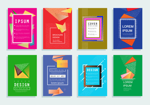 Artistic covers design. Creative colors backgrounds. Trendy futuristic design
