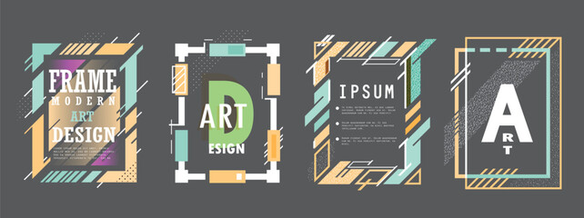 Fototapete - Artistic covers design. Creative colors backgrounds. Trendy futuristic design