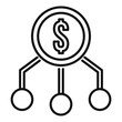 © anatolir - Restructuring money icon, outline style
