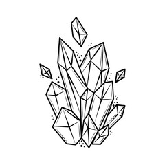 Sticker - tattoo quartz crystal