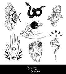 Poster - minimalist tattoo black