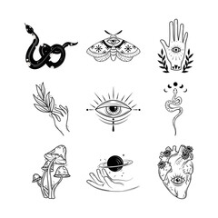 set tattoo minimalist