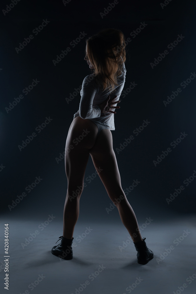 Sexy body nude woman. Naked sensual beautiful girl. Artistic photo