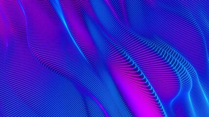 Poster - Abstract colorful wavy background in bright neon colors.
