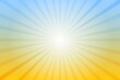 © Alex - Abstract blue and yellow background with sun ray. Summer vector illustration for design
