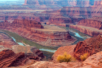 Sticker - USA, Utah, Dead Horse Point State Park. Colorado River gooseneck formation.