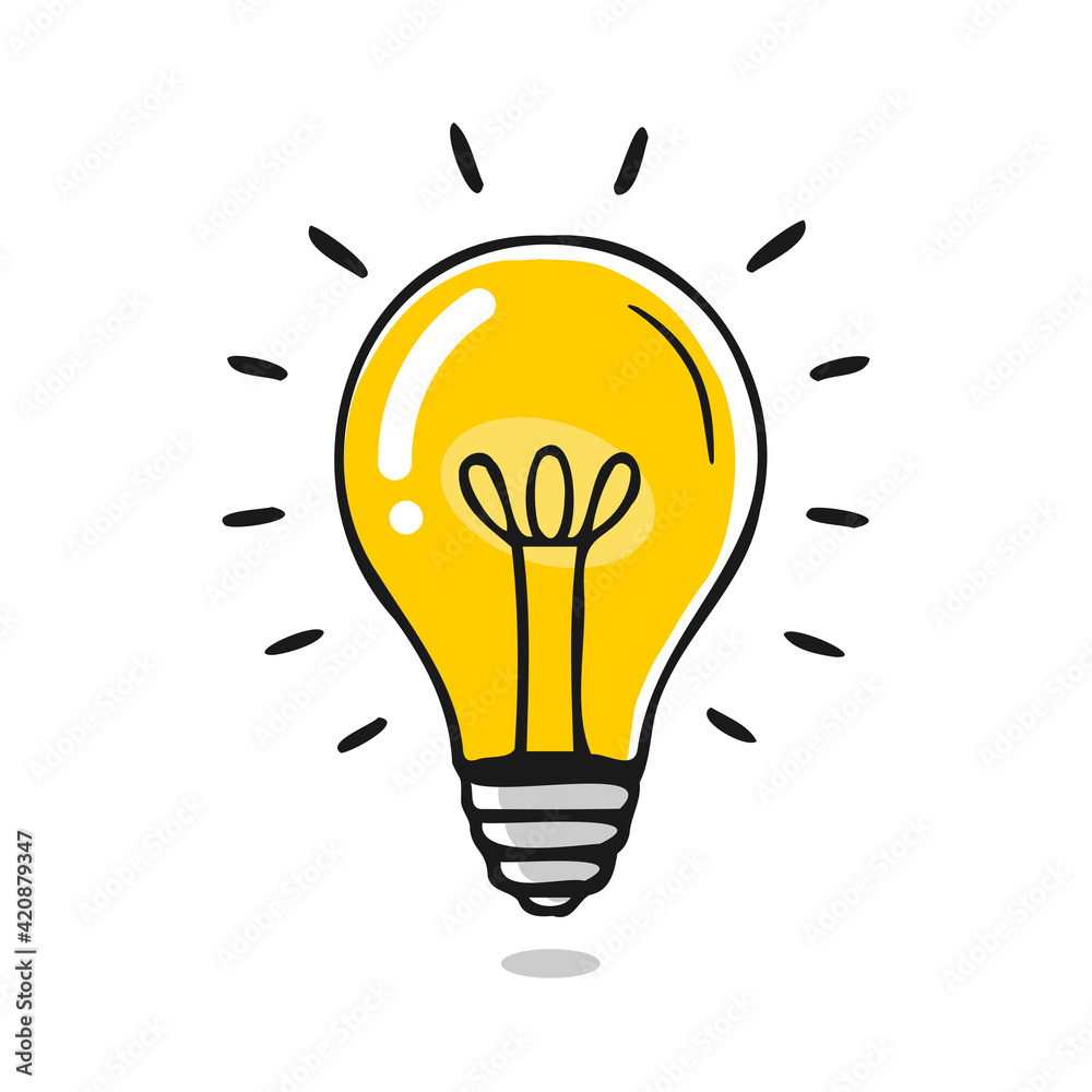 Vektor Glühbirne - Idee / Kreativität / Wissen / Energie Stock Vector |  Adobe Stock, image size:1000x1000