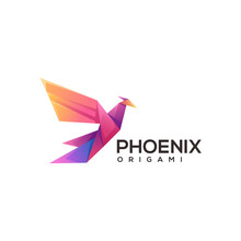 Phoienix Logo Colorful Gradient Illustration Vector Design