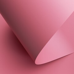 Wall Mural - 3d render, abstract background with pink paper scroll macro, page curl